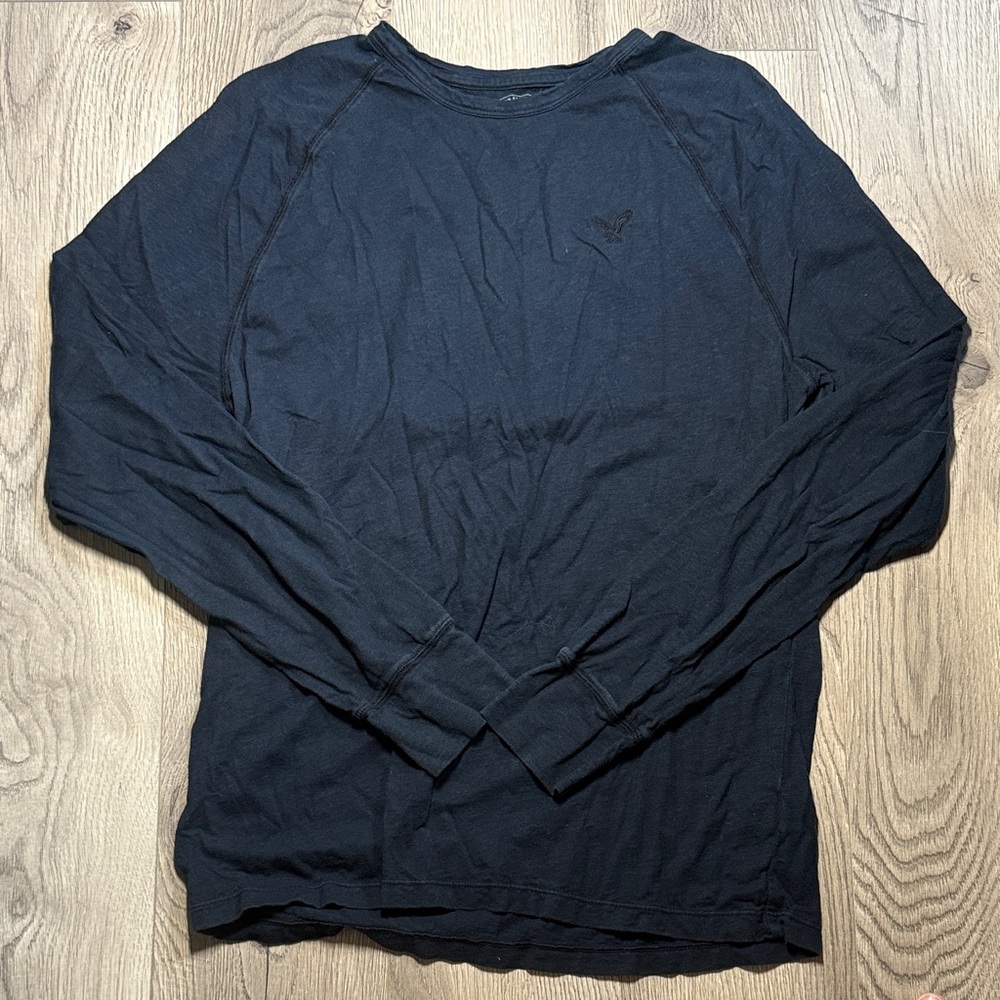 American Eagle Navy Long Sleeve Shirt Size Medium